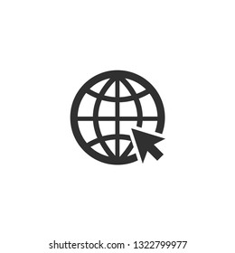 Go to web icon in simple design. Vector illustration.