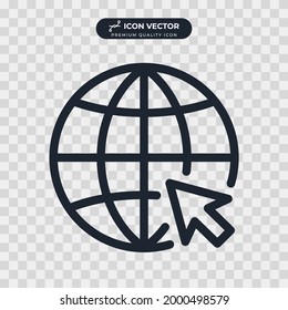 go to web icon symbol template for graphic and web design collection logo vector illustration