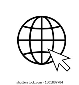 Go To Web Icon Symbol Vector