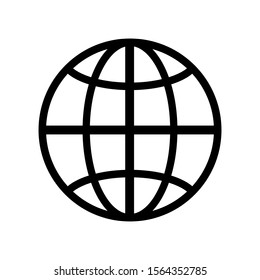 go to web icon symbol vector flat design sign click mouse isolated eps10. Black and white background