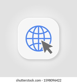 Go to web icon symbol vector flat design