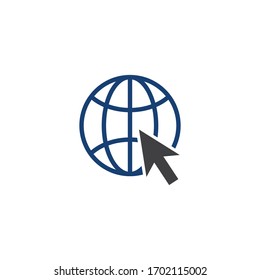 ir a símbolo de icono web, diseño plano vectorial Ilustración
