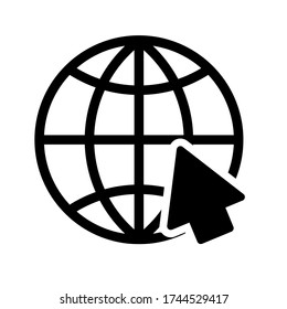 go to web icon symbol vector on white background