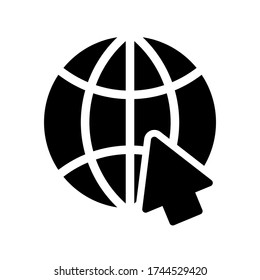 go to web icon symbol vector on white background