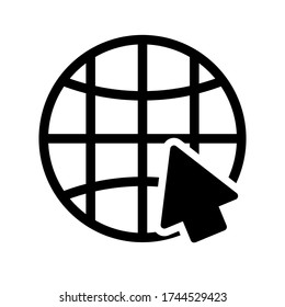 ir al símbolo de icono web vector en fondo blanco