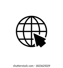 go to web icon symbol vector on white background