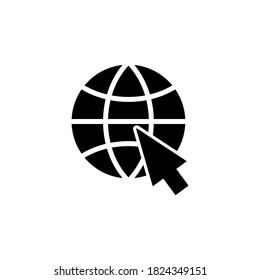 Ir al símbolo de icono web vector en fondo blanco