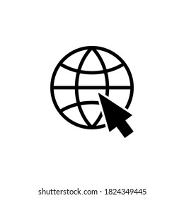 Go to web icon symbol vector on white background