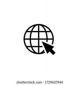 Go to web icon symbol. Website icon symbol illustration on white background