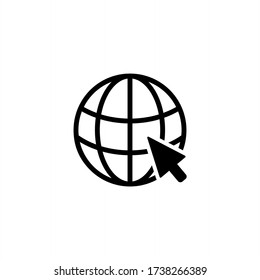 Go to web icon symbol. Website icon symbol illustration on white background