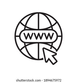 	
Go to web icon symbol. Website icon symbol illustration on white background