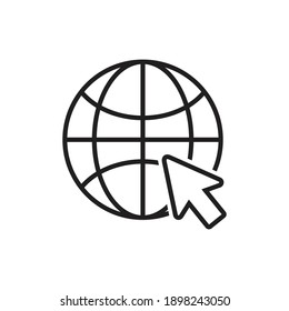 	
Gehen Sie zu Web-Symbol Symbol. Website-Symbol-Illustration auf weißem Hintergrund