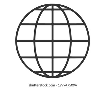 Go to web icon symbol. Website icon symbol illustration on white background