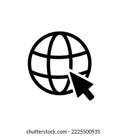 Go to web icon symbol. Website icon symbol illustration on white