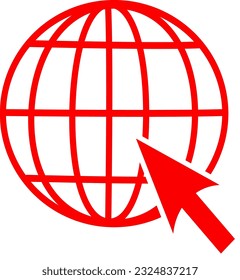 Ir al símbolo de icono web. Símbolo del icono del sitio web. Diseño vectorial reemplazable.