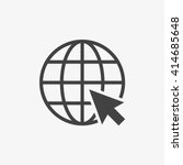 Go to web Icon in trendy flat style isolated on grey background. Website pictogram. Internet symbol for your web site design, logo, app, UI. Vector illustration, EPS10
