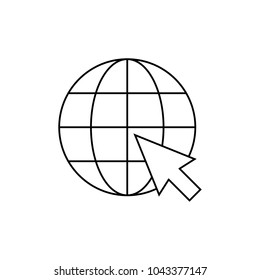 Go to web Icon in trendy flat style isolated on white background. Internet symbol. Website icon