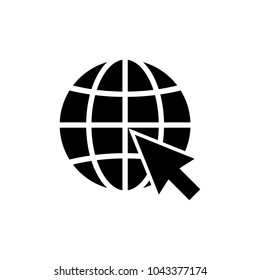 Go to web Icon in trendy flat style isolated on white background. Internet symbol. Website icon