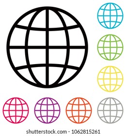 Go to web Icon in trendy flat style isolated on white background. Internet symbol. Website icon