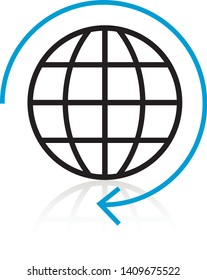 Go to web Icon in trendy flat style isolated on grey background. Website pictogram. Internet symbol for your web site design, logo, app, UI. Vector illustration, EPS10.