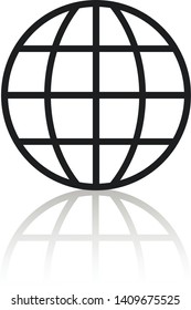 Go to web Icon in trendy flat style isolated on grey background. Website pictogram. Internet symbol for your web site design, logo, app, UI. Vector illustration, EPS10.