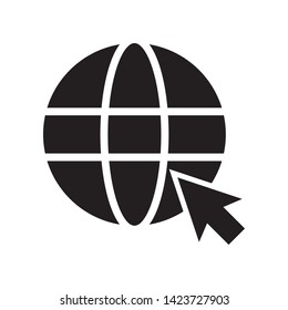 Go to web icon in trendy flat style design. Vector graphic illustration. Suitable for website design, logo, app, and ui. EPS 10.