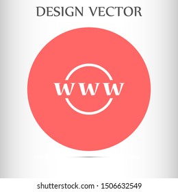 Go to web Icon in trendy flat style isolated on gray background. Website pictogram. Internet symbol for your web site design, logo, app, UI. Vector illustration, Internet icon. 
