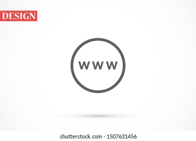 Go to web Icon in trendy flat style isolated on gray background. Website pictogram. Internet symbol for your web site design, logo, app, UI. Vector illustration, Internet icon. 