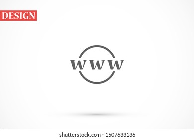 Go to web Icon in trendy flat style isolated on gray background. Website pictogram. Internet symbol for your web site design, logo, app, UI. Vector illustration, Internet icon. 