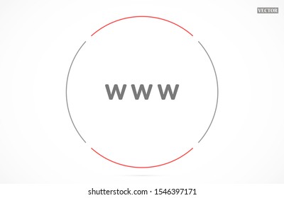 Go to web Icon in trendy flat style isolated on gray background. Website pictogram. Internet symbol for your web site design, logo, app, UI. Vector illustration, Internet icon. 