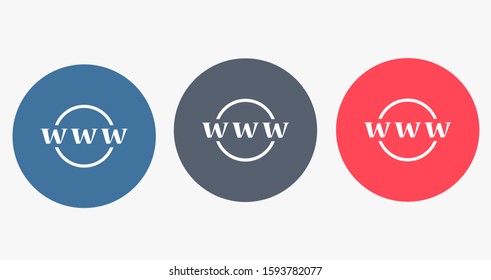 Go to web Icon in trendy flat style isolated on gray background. Website pictogram. Internet symbol for your web site design, logo, app, UI. Vector illustration, Internet icon. 