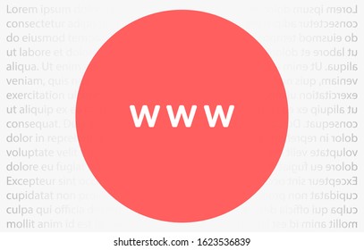 Go to web Icon in trendy flat style isolated on gray background. Website pictogram. Internet symbol for your web site design, logo, app, UI. Vector illustration, Internet icon. 