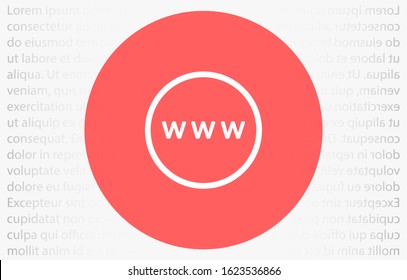 Go to web Icon in trendy flat style isolated on gray background. Website pictogram. Internet symbol for your web site design, logo, app, UI. Vector illustration, Internet icon. 