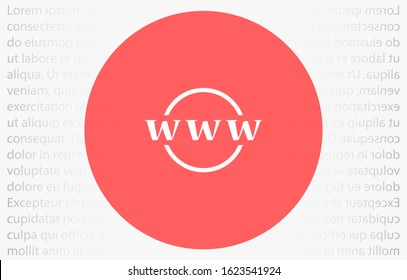 Go to web Icon in trendy flat style isolated on gray background. Website pictogram. Internet symbol for your web site design, logo, app, UI. Vector illustration, Internet icon. 