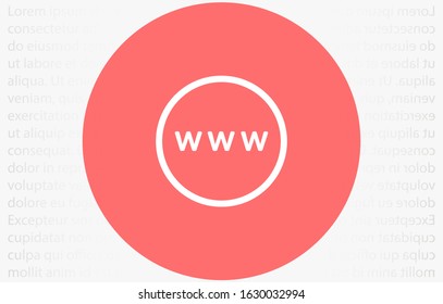 Go to web Icon in trendy flat style isolated on gray background. Website pictogram. Internet symbol for your web site design, logo, app, UI. Vector illustration, Internet icon.