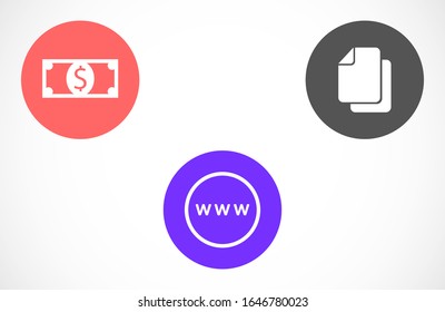 Go to web Icon in trendy flat style isolated on gray background. Website pictogram. Internet symbol for your web site design, logo, app, UI. Vector illustration, Internet icon.