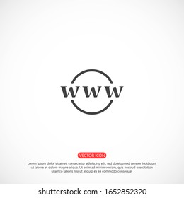 Go to web Icon in trendy flat style isolated on gray background. Website pictogram. Internet symbol for your web site design, logo, app, UI. Vector illustration, Internet icon.