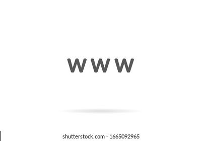 Go to web Icon in trendy flat style isolated on gray background. Website pictogram. Internet symbol for your web site design, logo, app, UI. Vector illustration, Internet icon.