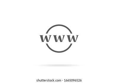 Ir a la web Icon en un estilo moderno y plano aislado en fondo gris. Pictograma del sitio web. Símbolo de Internet para el diseño de su sitio web, logotipo, aplicación, UI. Icono de Internet, ilustración vectorial.