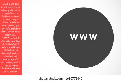 Gehen Sie zu Web-Icon im trendigen, flachen Stil einzeln auf grauem Hintergrund. Website-Piktogramm. Internet-Symbol für Ihr Web-Site-Design, Logo, App, UI. Vektorillustration-Illustration, Internet-Symbol.