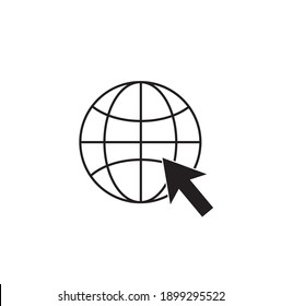Go to web icon in trendy flat style design. Vector graphic illustration. Suitable for website design, logo, app, and ui. EPS 10.