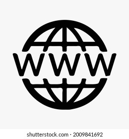 Go to web Icon in trendy flat style isolated on white background. Website pictogram. Internet symbol for your web site design, logo, app, UI. Vector illustration.