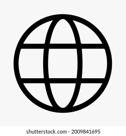 Ir a la web Icon en un moderno estilo plano aislado en fondo blanco. Pictograma del sitio web. Símbolo de Internet para el diseño de su sitio web, logotipo, aplicación, interfaz de usuario. Ilustración vectorial.