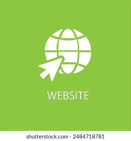 Go to web Icon in trendy flat style isolated on grey background. Website pictogram. Internet symbol for your web site design, logo, app, UI. Vector illustration, EPS 8