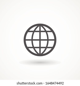 Go to web Icon in trendy line isolated on white background. Editable strok. Website pictogram. Internet symbol for your web site design, logo, app, UI.