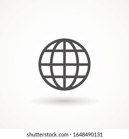 Go to web Icon in trendy line isolated on white background. Editable strok. Website pictogram. Internet symbol for your web site design, logo, app, UI.