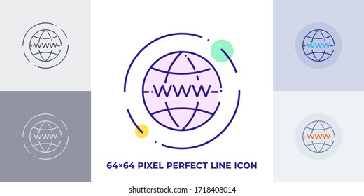 Go to web Icon in trendy line art style isolated on background. Website address pictogram. Internet symbol for your web site design, logo, app, UI. Vector illustration, EPS10.