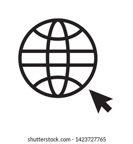 Go to web icon in trendy outline style design. Vector graphic illustration. Suitable for website design, logo, app, and ui. Editable vector stroke. EPS 10.