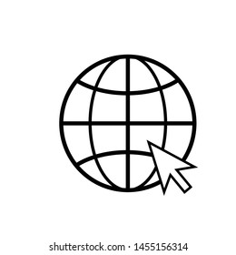 Go To Web Icon Vector Design Symbol Illustration