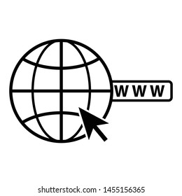 Go To Web Icon Vector Design Symbol Illustration